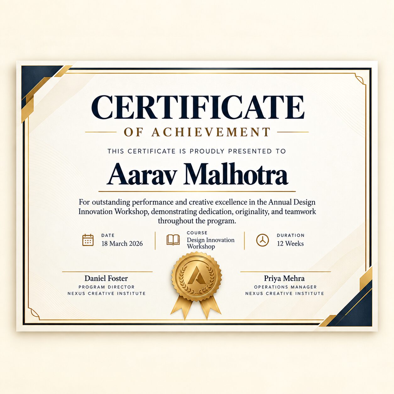 Standard Certificate