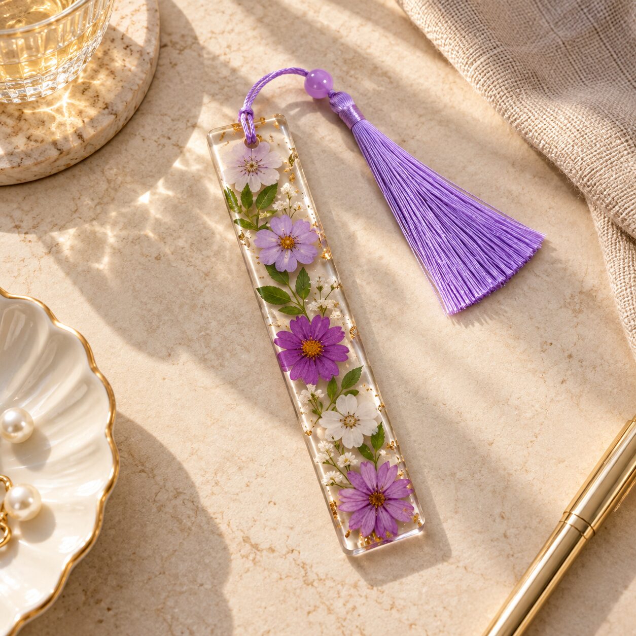 Personalized Classic Floral Bookmark