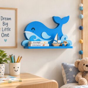 Whale Kids Wall Shelf