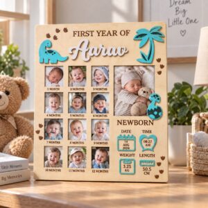 Baby First Year Milestone Frame