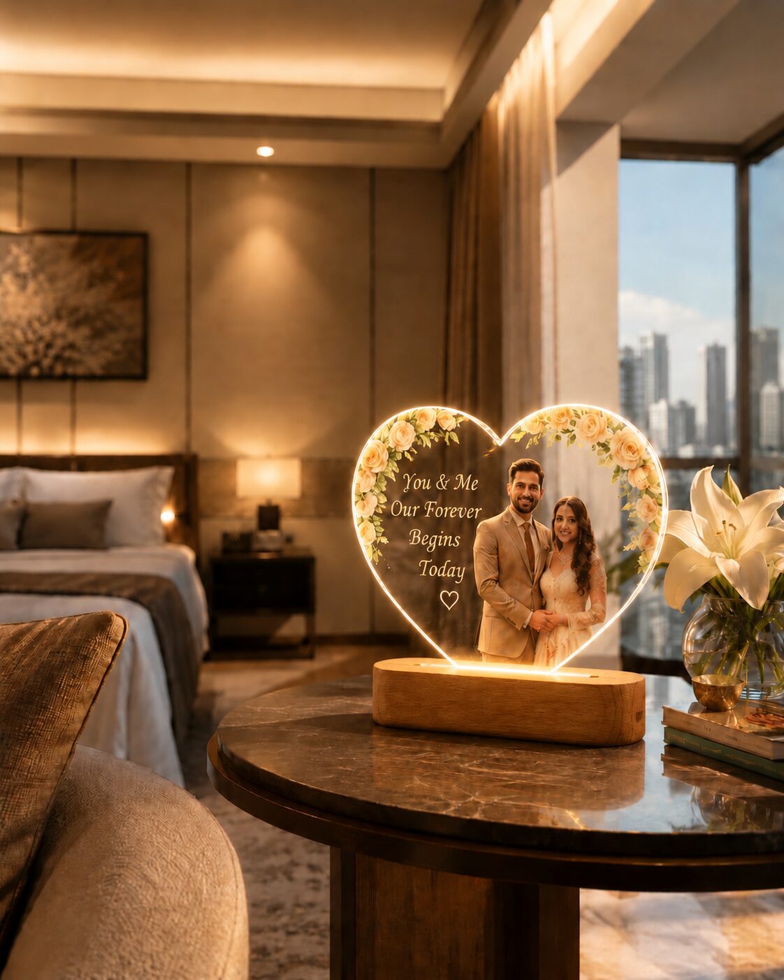 Heart Photo LED Lamp