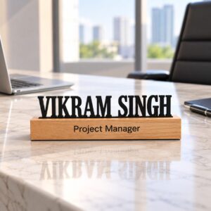 Executive Black Desk Name Plate