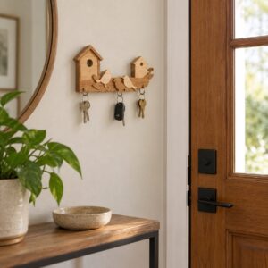 Bird House Wall Key Holder