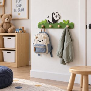 Panda Kids Wall Hook Rack