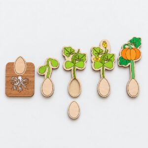 Plant Growth Life Cycle Wooden Puzzle