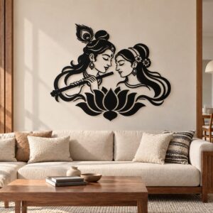 Flute Devotional Lotus Wall Art