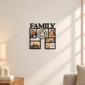 FAMILY Photo Collage Wall Clock