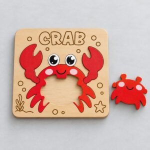 Crab Shape Wooden Puzzle