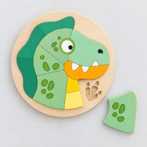 Dinosaur Round Wooden Puzzle