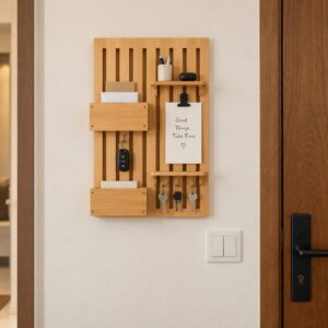 Wooden Entryway Wall Organizer