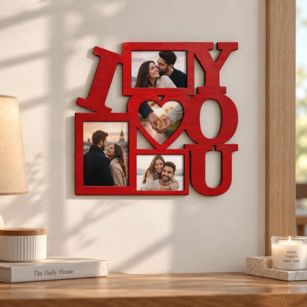 Red LOVE Couple Photo Frame