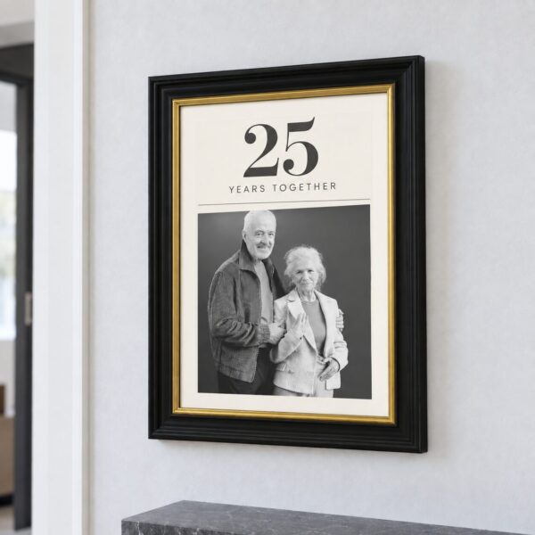 Black & Gold Strips Frame