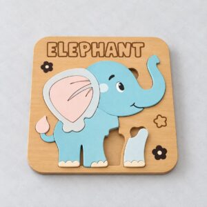 Elephant Shape Wooden Puzzle