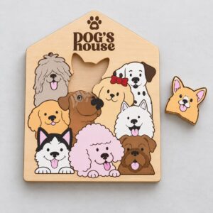 Dog House Wooden Matching Puzzle