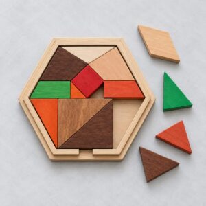 Hexagon Tangram Wooden Puzzle