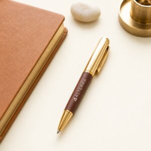 Brown Leather Finish Premium Pen