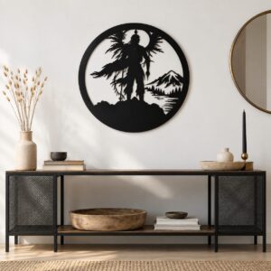 Devotional Warrior Silhouette Wall Art