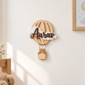 Hot Air Balloon Personalized Kids Name Frame