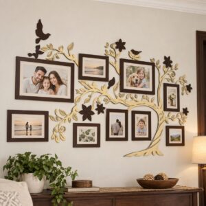 Birds & Tree Family Photo Collage Wall Art