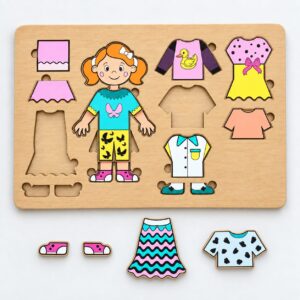 Girl Dress-Up Wooden Learning Puzzle