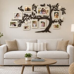 Large Family Tree Photo Collage Wall Art