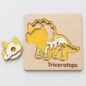 Triceratops Skeleton Learning Puzzle