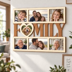FAMILY Letter Photo Collage Wall Frame