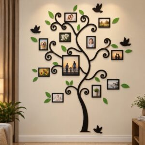 Color Leaf Family Tree Photo Wall Art