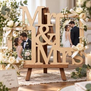 Mr & Mrs Personalized Couple Table Frame
