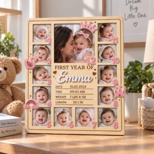 Baby 12 Month Milestone Frame