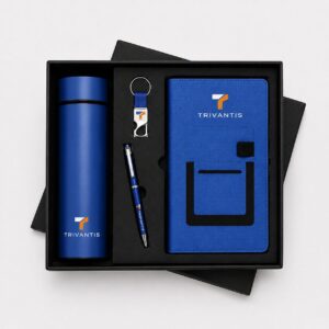 Premium 4-in-1 Bottle, Diary, Pen & Keychain Gift Set