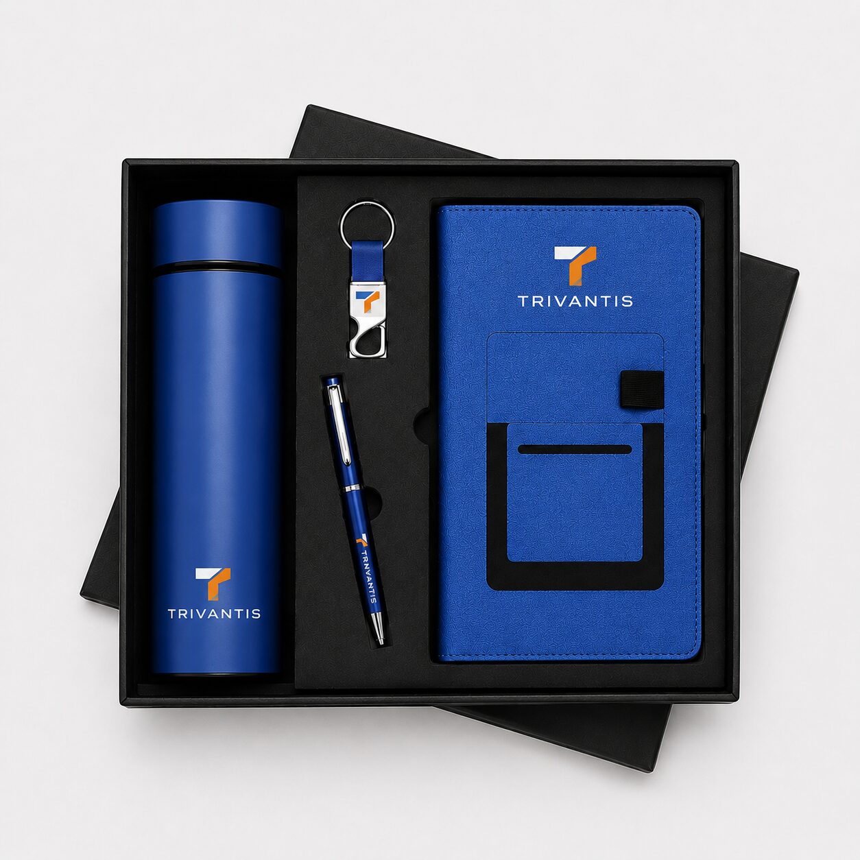Premium 4-in-1 Bottle, Diary, Pen & Keychain Gift Set