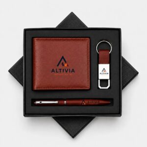 Premium Wallet, Pen & Keychain Gift Set