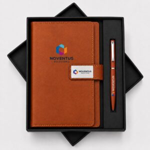 Executive Diary & Pen Gift Set – Brown
