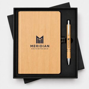 Bamboo Notebook & Pen Gift Set