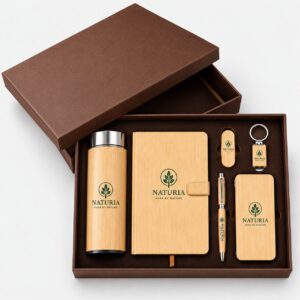 Premium 6-in-1 Bamboo Tech Gift Set
