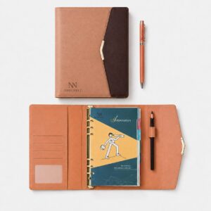 Executive Organizer Diary & Pen Gift Set – Tan